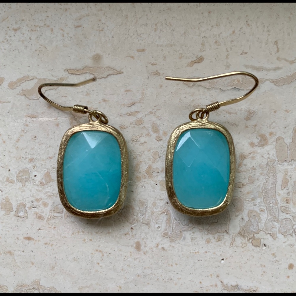 Chalcedony like stone earrings